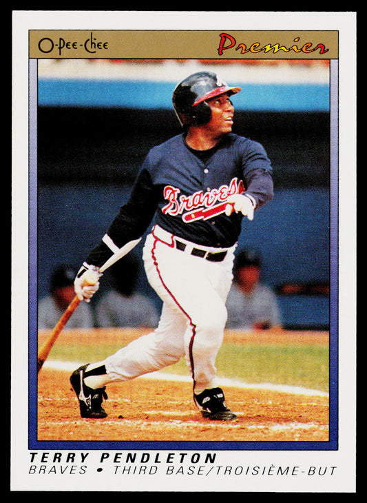 Terry Pendleton 1991 O-Pee-Chee Premier #95 Atlanta Braves