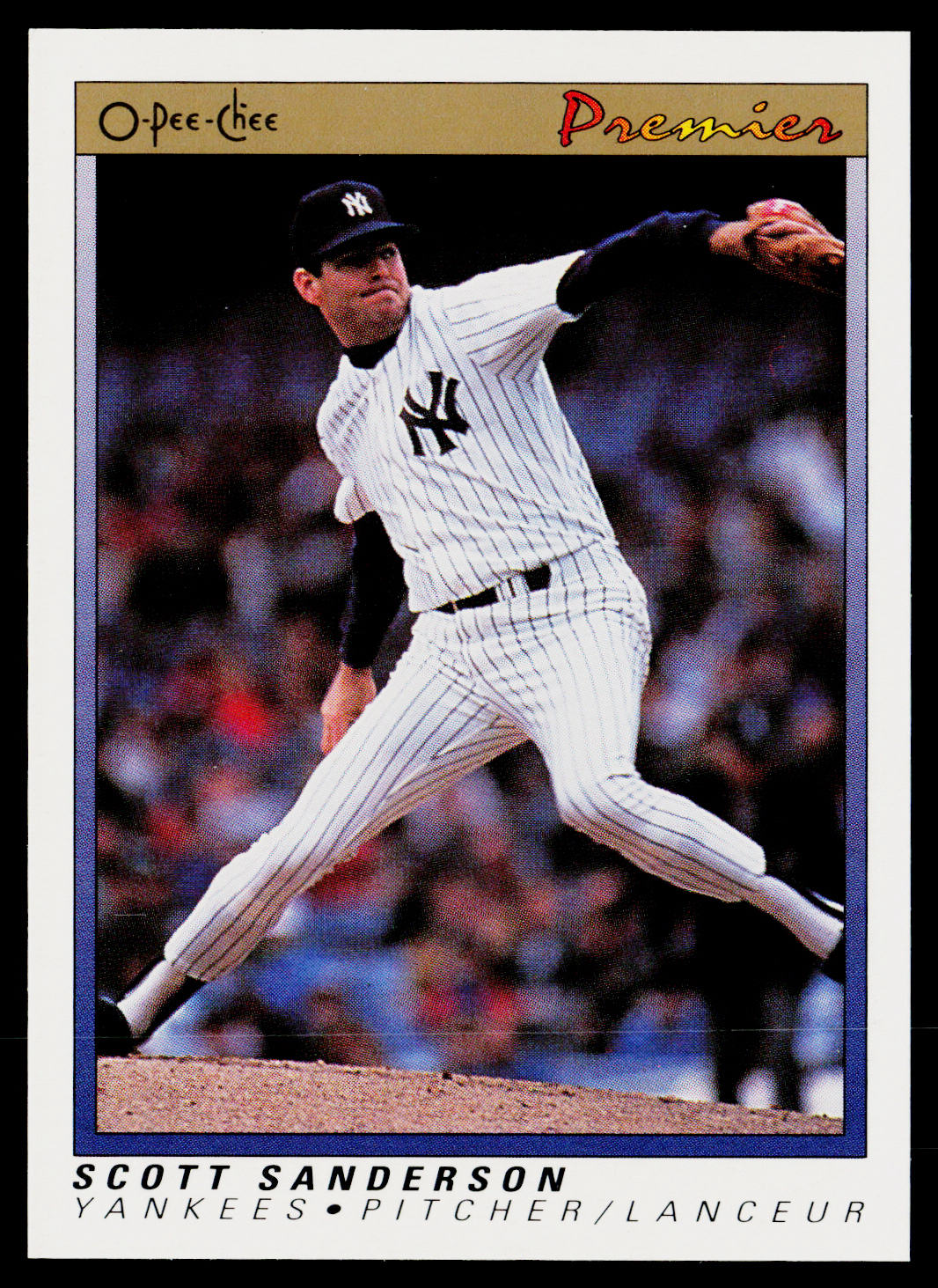Scott Sanderson 1991 O-Pee-Chee Premier #104 New York Yankees