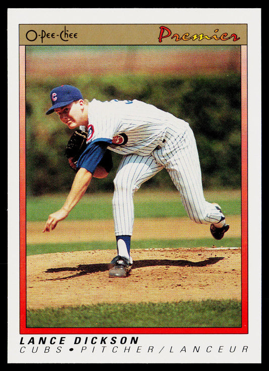 Lance Dickson 1991 O-Pee-Chee Premier #35 RC Chicago Cubs