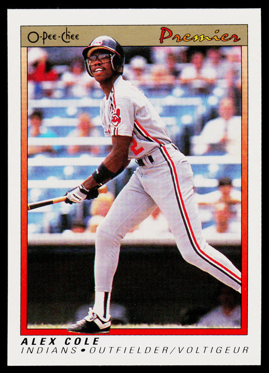 Alex Cole 1991 O-Pee-Chee Premier #24 Cleveland Indians