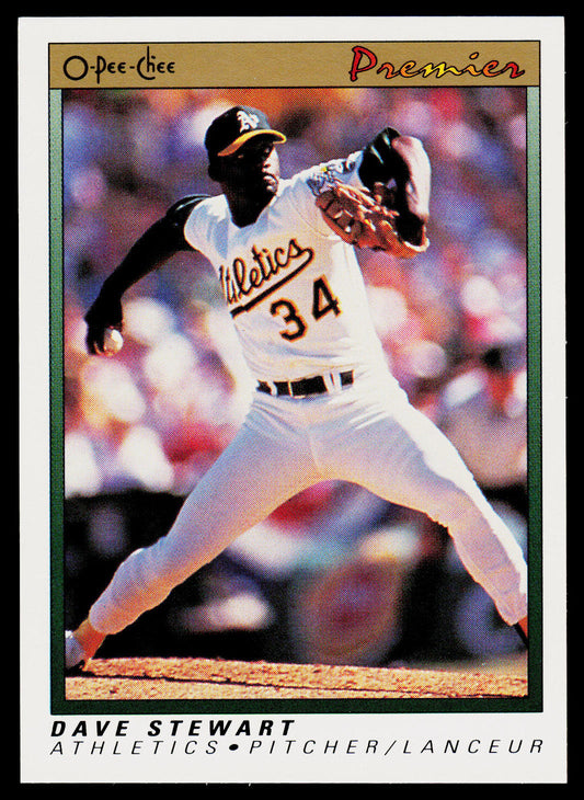 Dave Stewart 1991 O-Pee-Chee Premier #115 Oakland Athletics