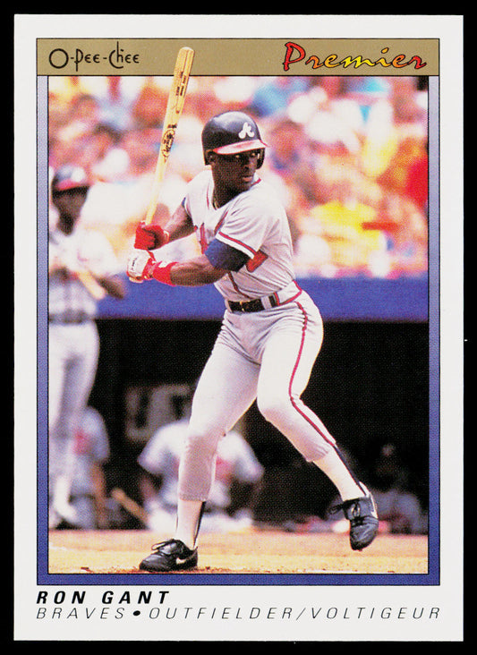 Ron Gant 1991 O-Pee-Chee Premier #49 Atlanta Braves