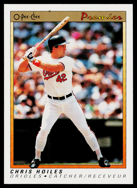 Chris Hoiles 1991 O-Pee-Chee Premier #65 Baltimore Orioles