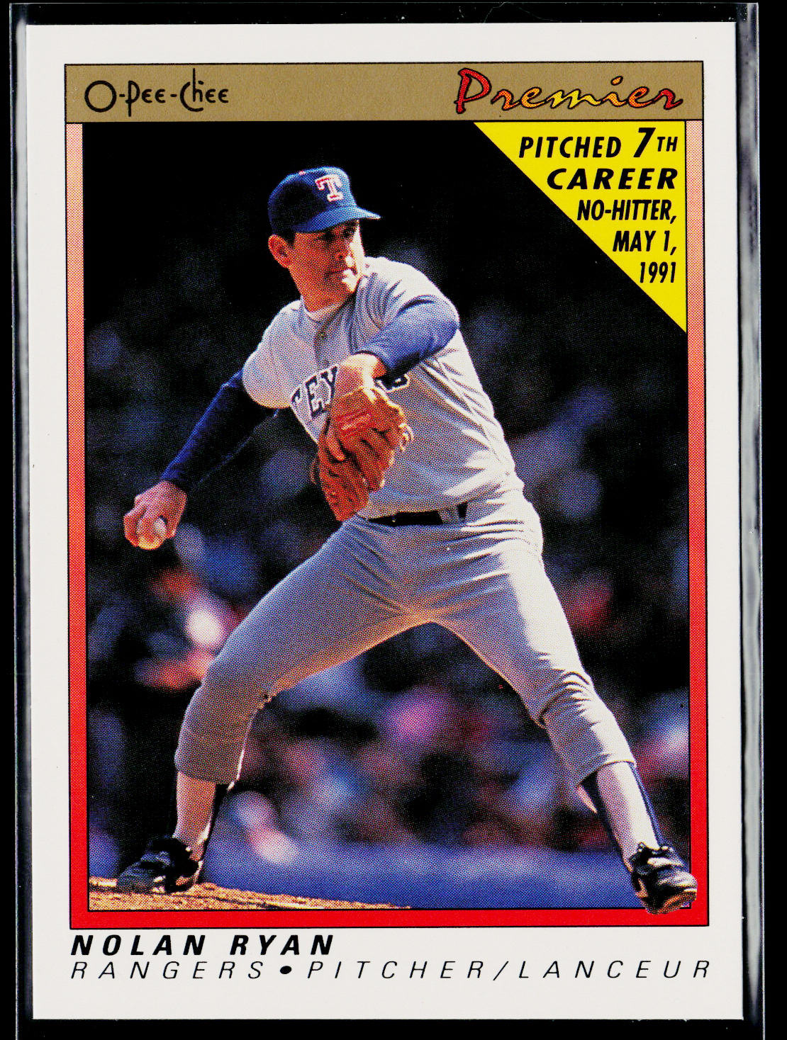 Nolan Ryan 1991 O-Pee-Chee Premier #102 Texas Rangers