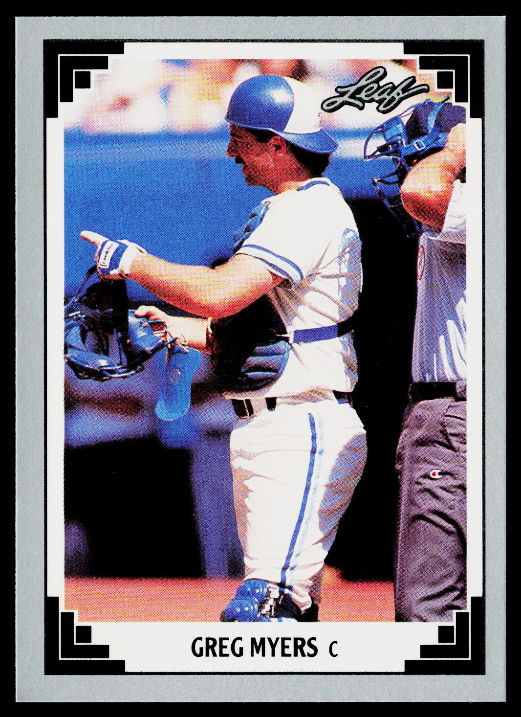 Greg Myers 1991 Leaf #256 Toronto Blue Jays