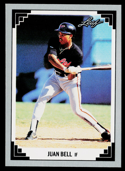 Juan Bell 1991 Leaf #262 Baltimore Orioles
