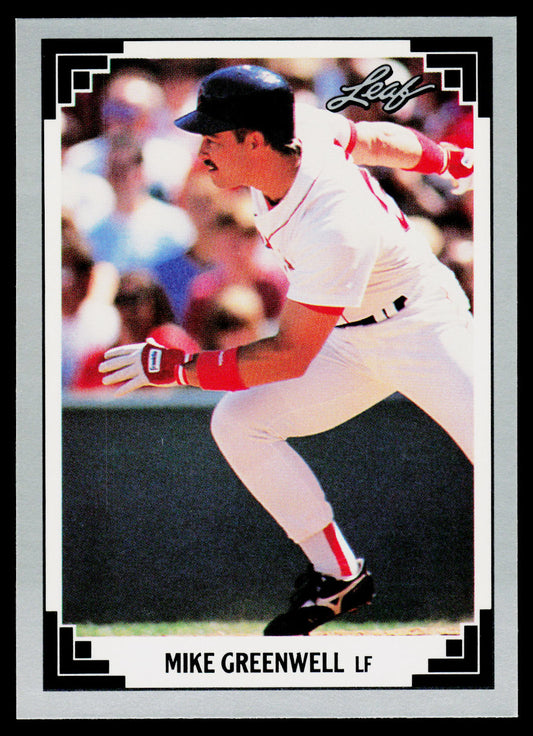 Mike Greenwell 1991 Leaf #19 Boston Red Sox