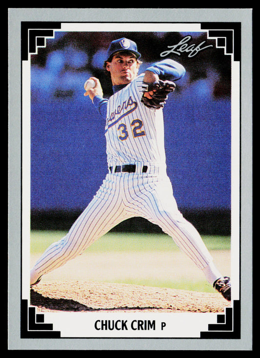 Chuck Crim 1991 Leaf #28 Milwaukee Brewers