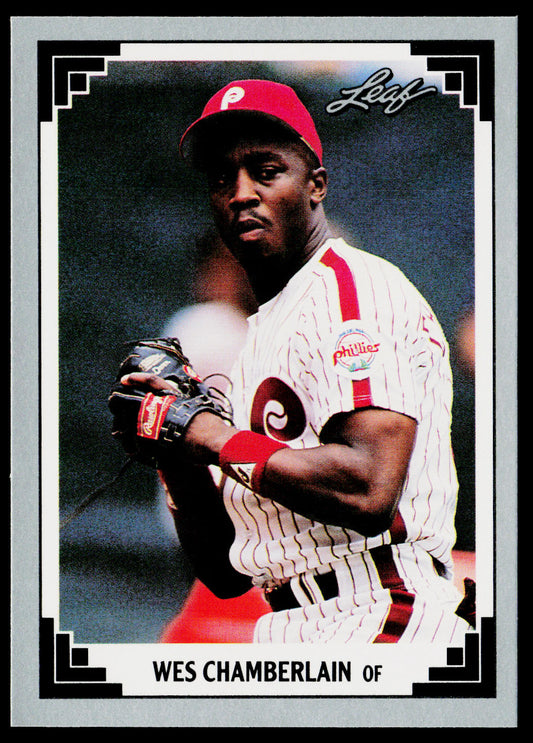 Wes Chamberlain 1991 Leaf #178 RC Philadelphia Phillies