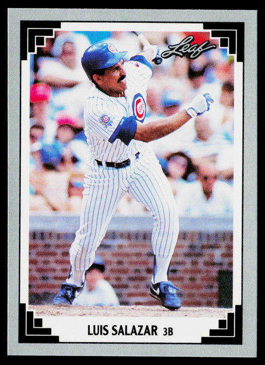 Luis Salazar 1991 Leaf #185 Chicago Cubs