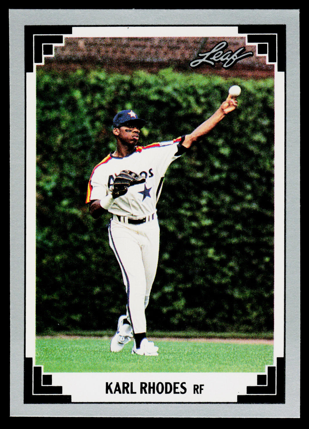Karl Rhodes 1991 Leaf #195 Houston Astros