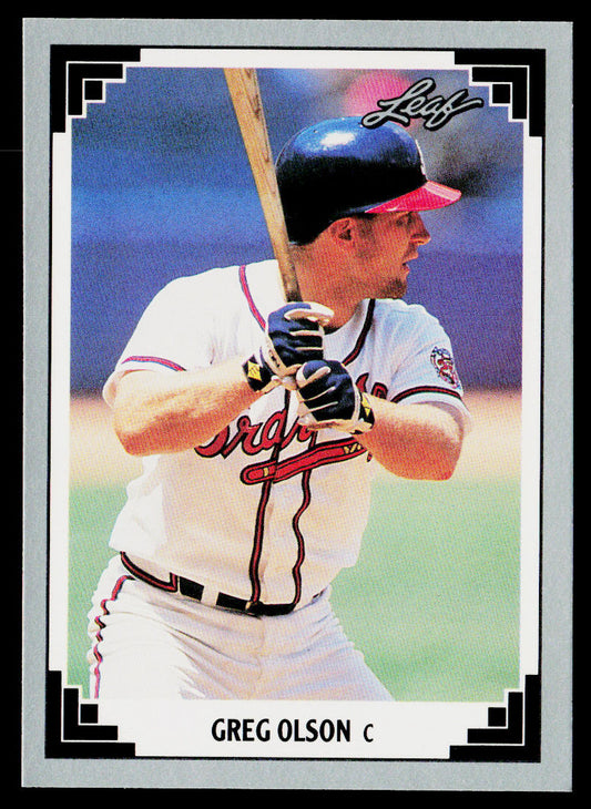 Greg Olson 1991 Leaf #158 Atlanta Braves