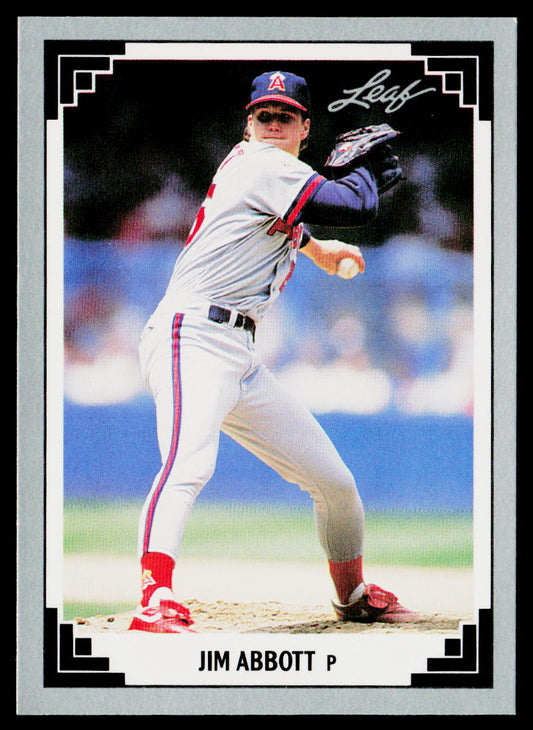 Jim Abbott 1991 Leaf #162 California Angels