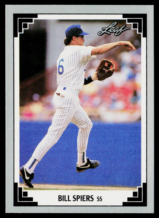 Bill Spiers 1991 Leaf #111 Milwaukee Brewers