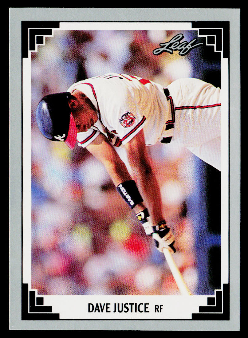 Dave Justice 1991 Leaf #77 Atlanta Braves