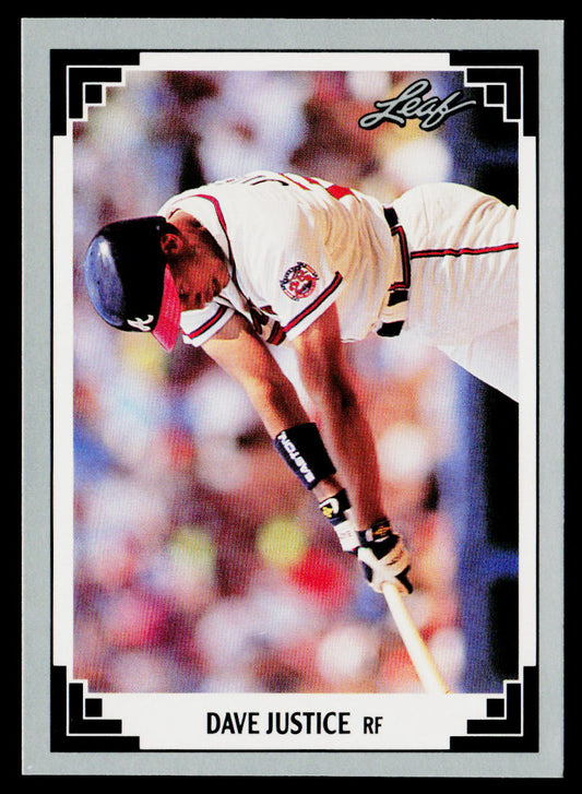 Dave Justice 1991 Leaf #77 Atlanta Braves