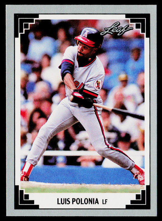 Luis Polonia 1991 Leaf #81 California Angels
