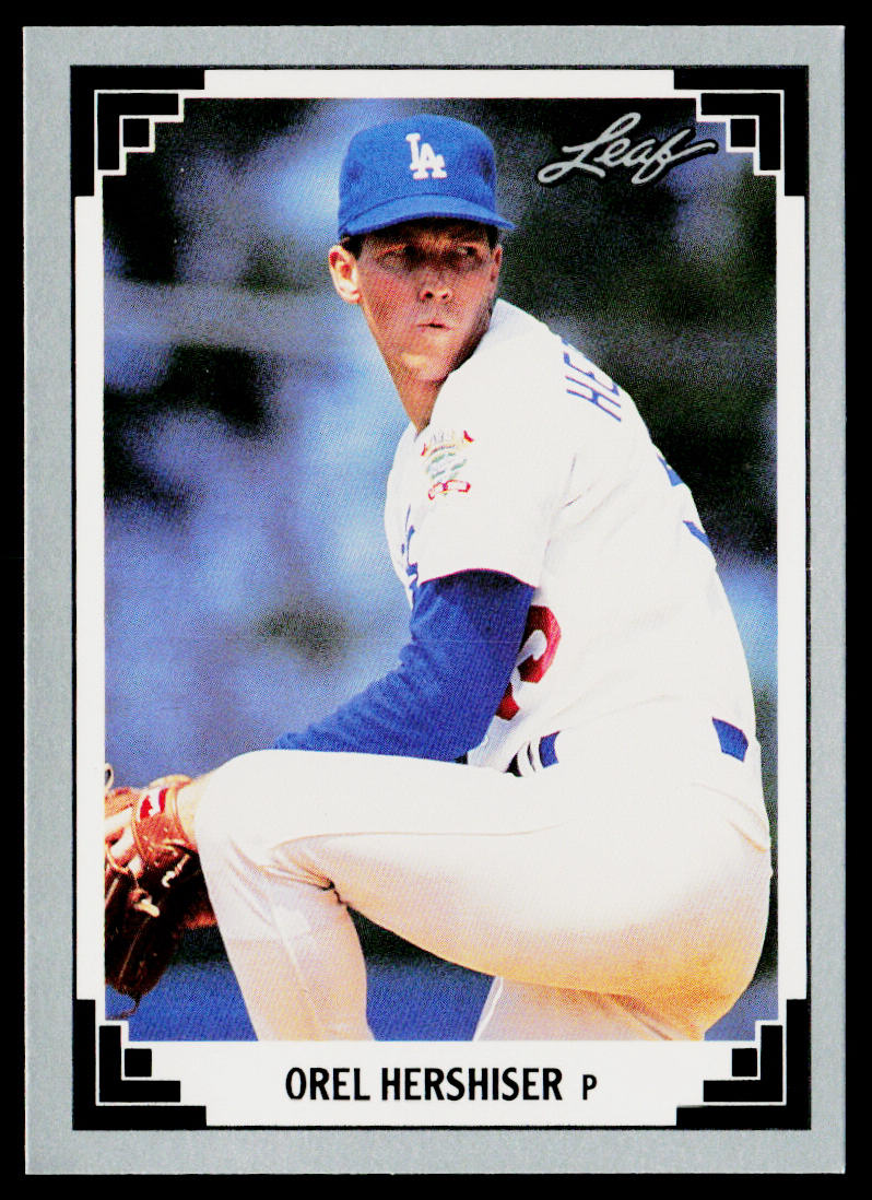 Orel Hershiser 1991 Leaf #243 Los Angeles Dodgers
