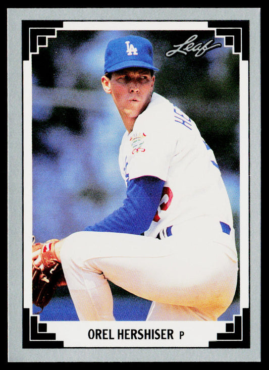 Orel Hershiser 1991 Leaf #243 Los Angeles Dodgers