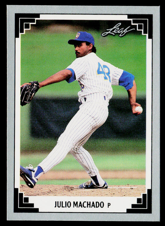 Julio Machado 1991 Leaf #247 Milwaukee Brewers