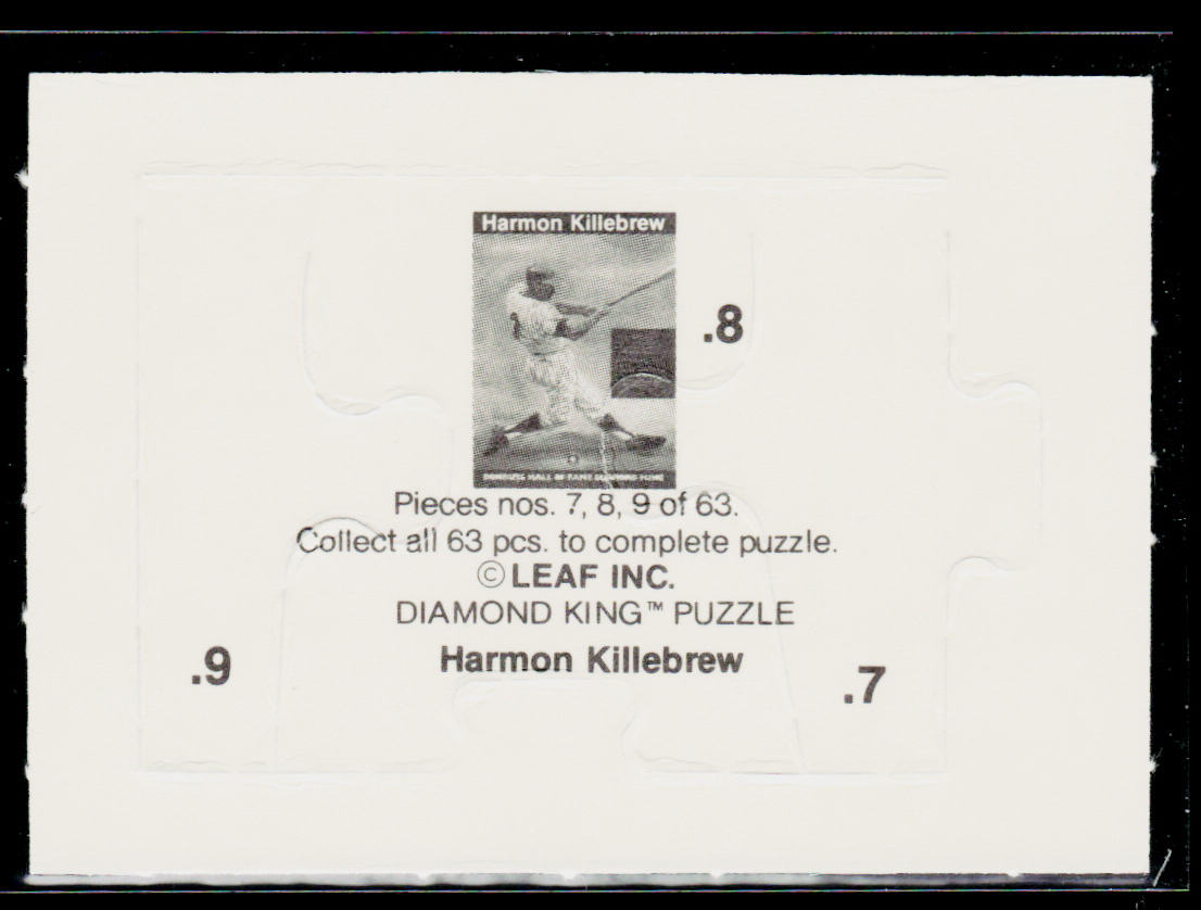 Harmon Killebrew 1991 Leaf Harmon Killebrew Puzzle #7-9 Minnesota Twins