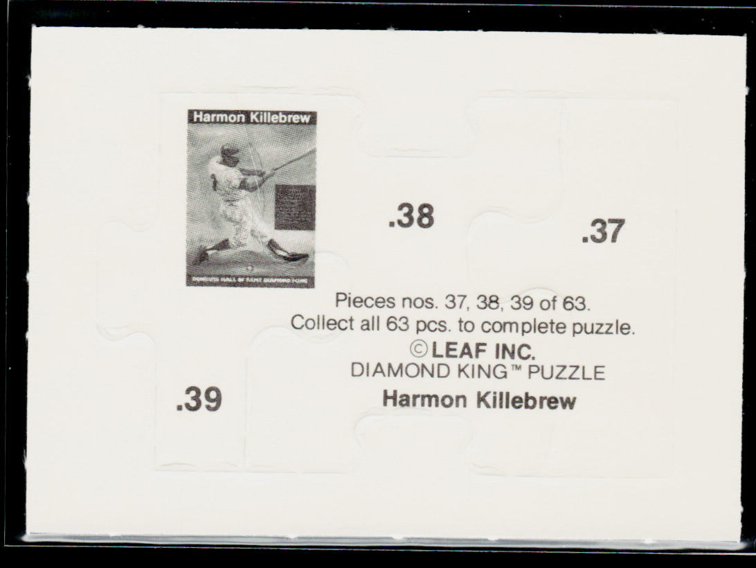 Harmon Killebrew 1991 Leaf Harmon Killebrew Puzzle #37-39 Minnesota Twins