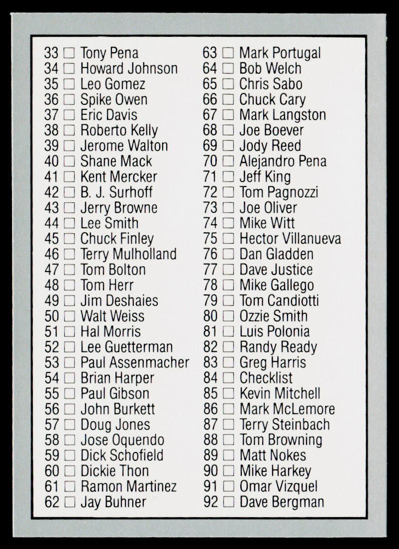 Dave Justice 1991 Leaf #84 Atlanta Braves
