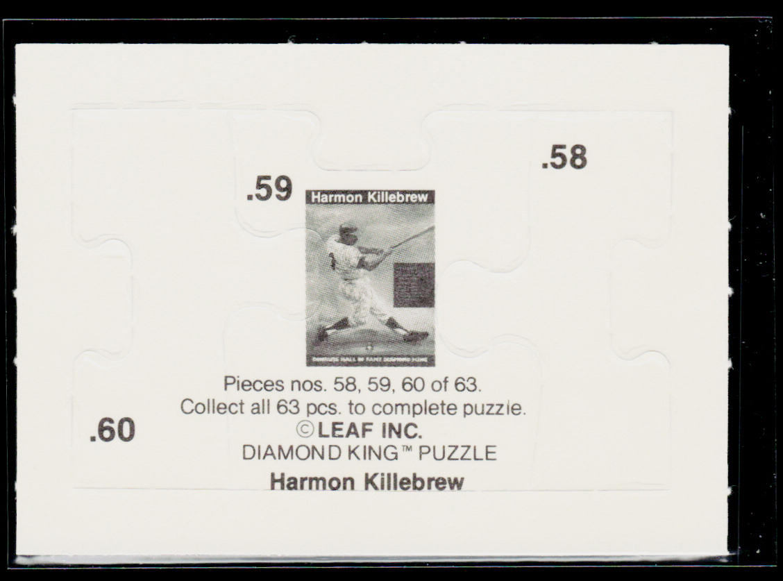 Harmon Killebrew 1991 Leaf Harmon Killebrew Puzzle #58-60 Minnesota Twins