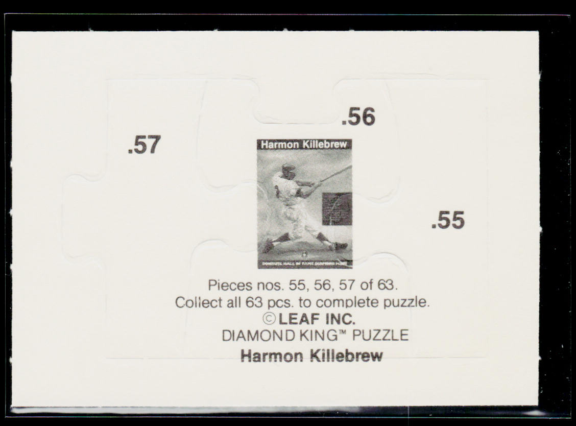 Harmon Killebrew 1991 Leaf Harmon Killebrew Puzzle #55-57 Minnesota Twins