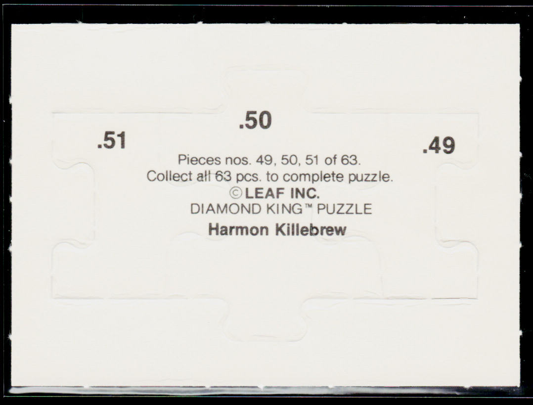 Harmon Killebrew 1991 Leaf Harmon Killebrew Puzzle #49-51 Minnesota Twins