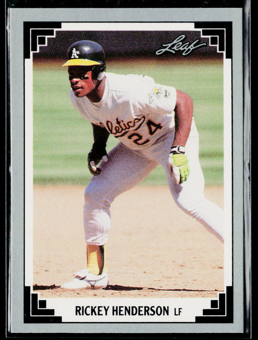 Rickey Henderson 1991 Leaf #101 Oakland Athletics