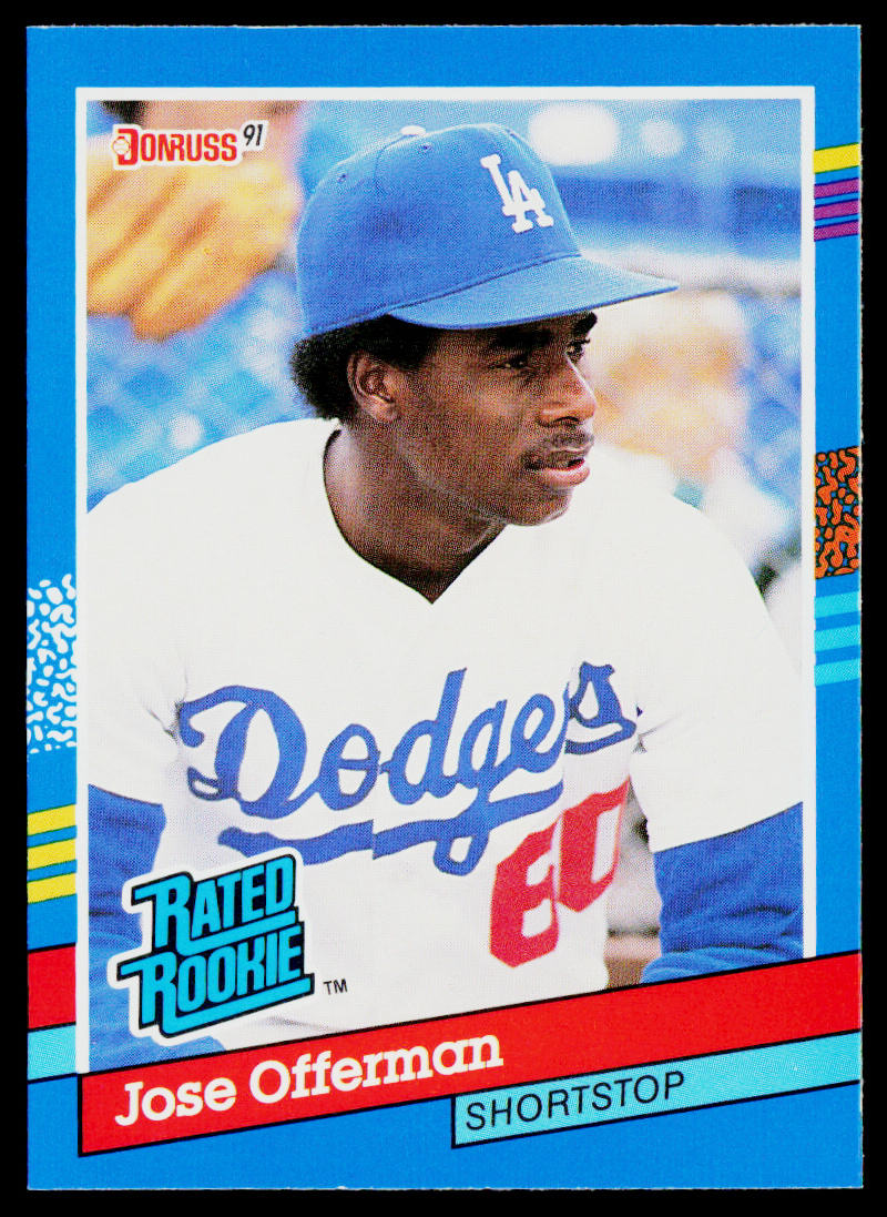 Jose Offerman 1991 Donruss #33 Los Angeles Dodgers