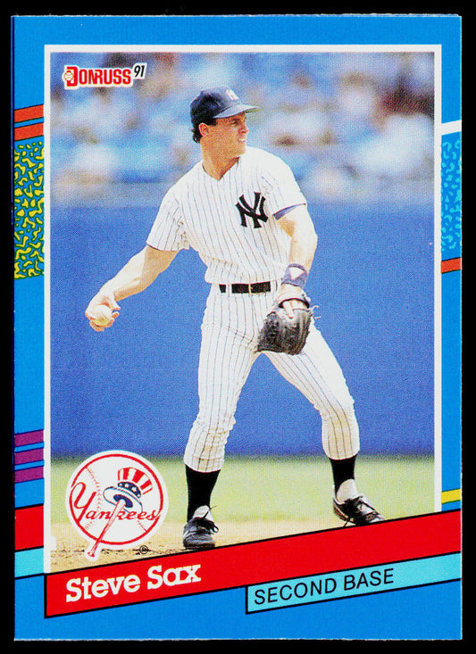 Steve Sax 1991 Donruss #163b New York Yankees