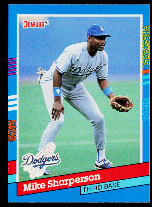 Mike Sharperson 1991 Donruss #168 Los Angeles Dodgers