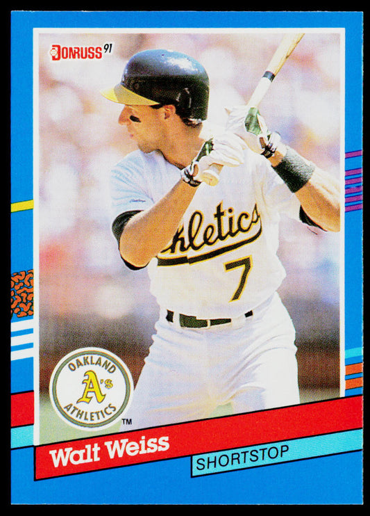 Walt Weiss 1991 Donruss #214 Oakland Athletics