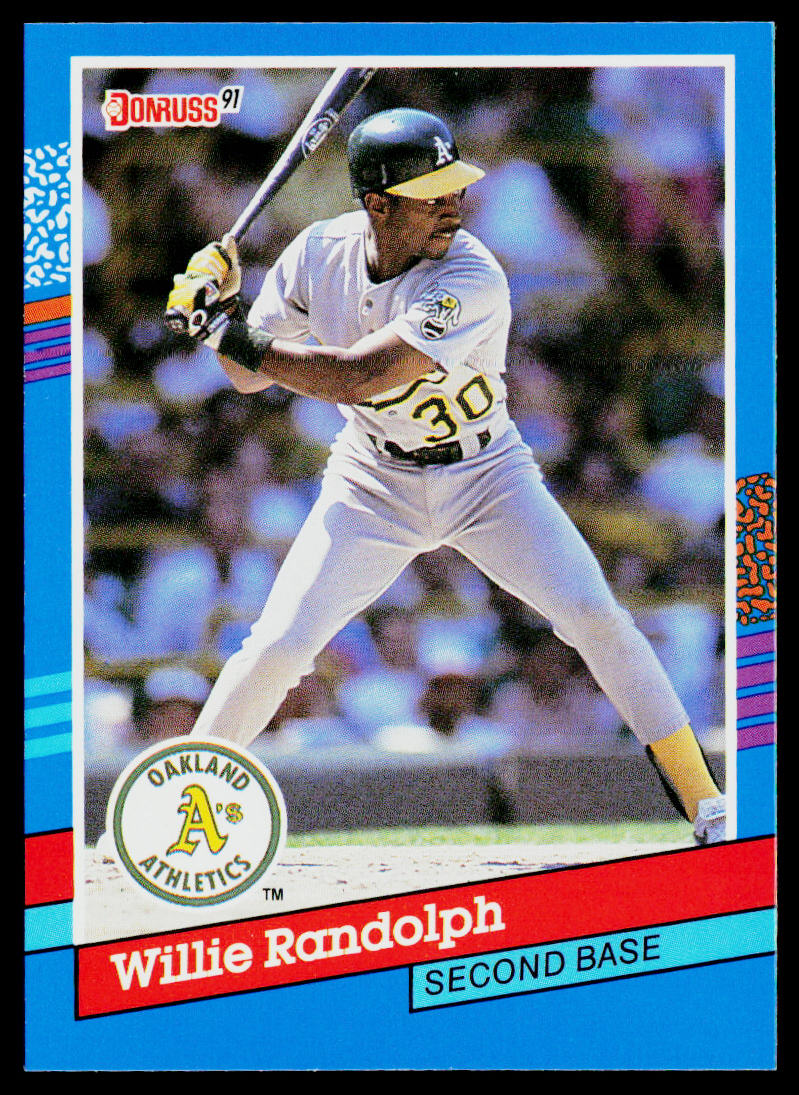 Willie Randolph 1991 Donruss #217 Oakland Athletics