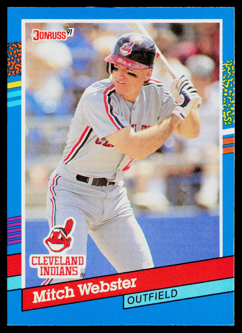 Mitch Webster 1991 Donruss #283b Cleveland Indians