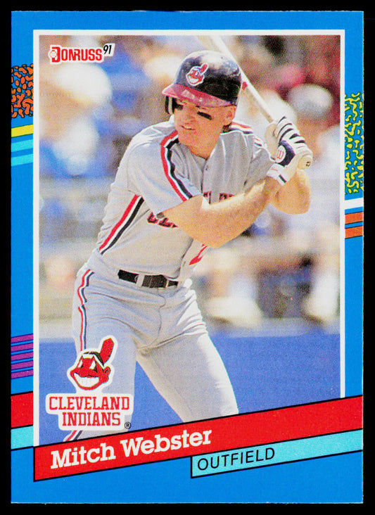 Mitch Webster 1991 Donruss #283b Cleveland Indians