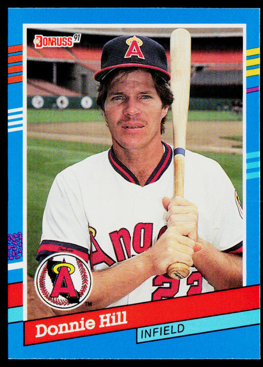 Donnie Hill 1991 Donruss #376 California Angels