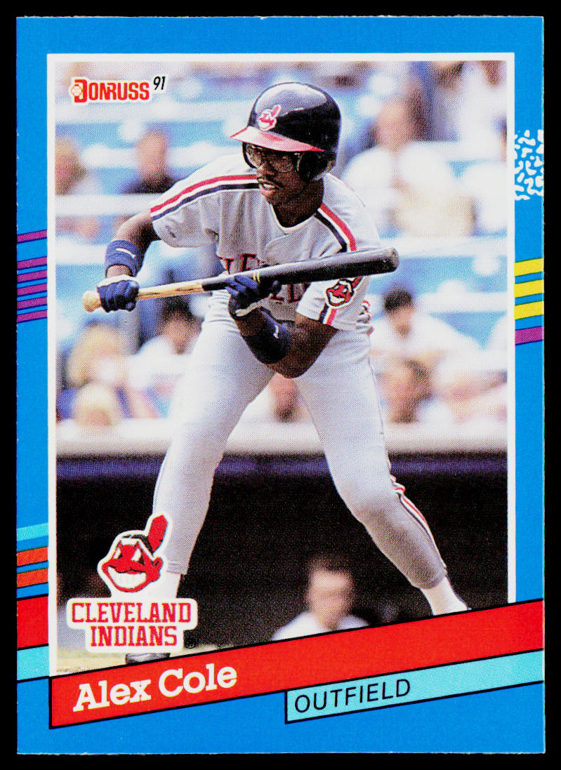 Alex Cole 1991 Donruss #383 Cleveland Indians