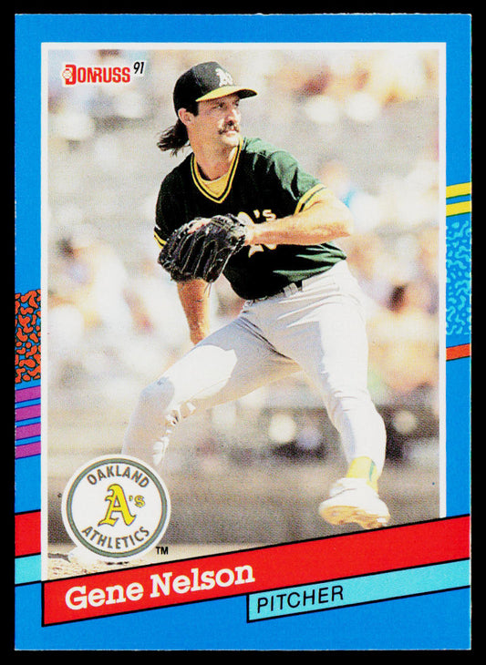 Gene Nelson 1991 Donruss #385b Oakland Athletics