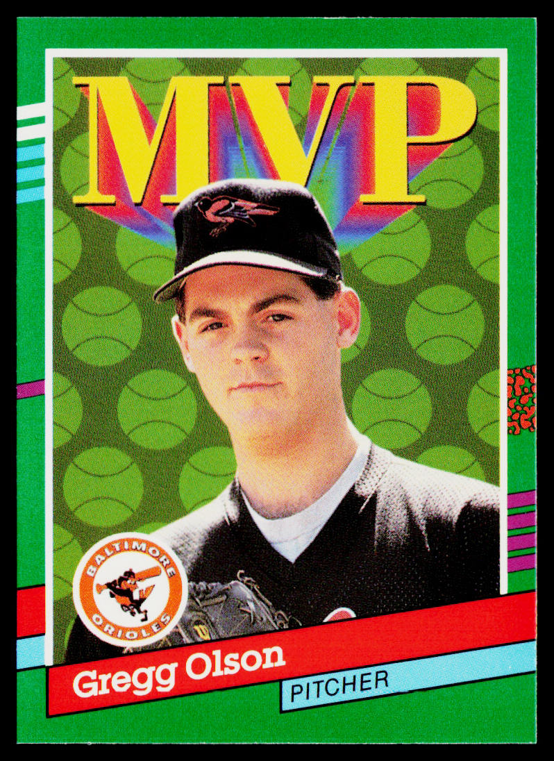 Gregg Olson 1991 Donruss #393b Baltimore Orioles