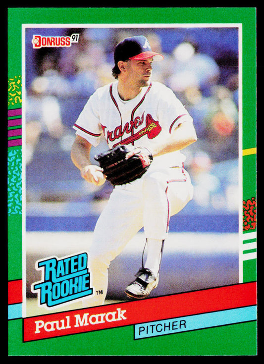 Paul Marak 1991 Donruss #413 RC Atlanta Braves