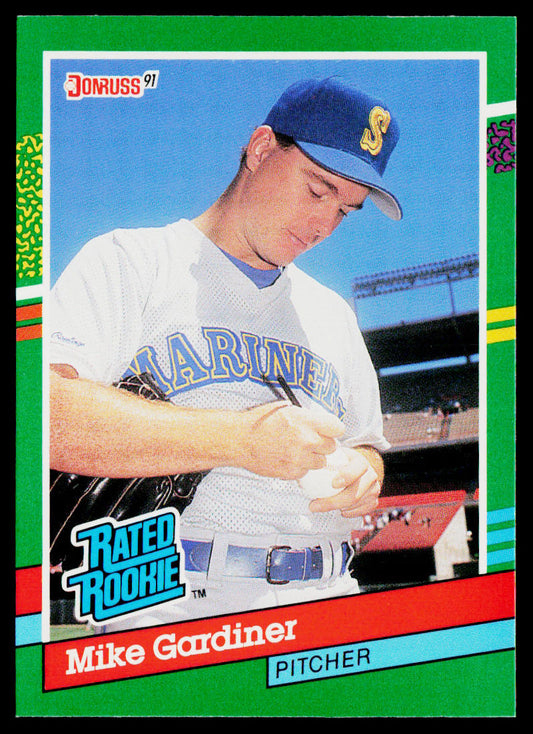 Mike Gardiner 1991 Donruss #417 RC Seattle Mariners