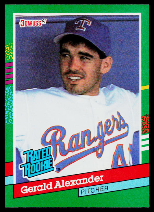 Gerald Alexander 1991 Donruss #419b RC Texas Rangers