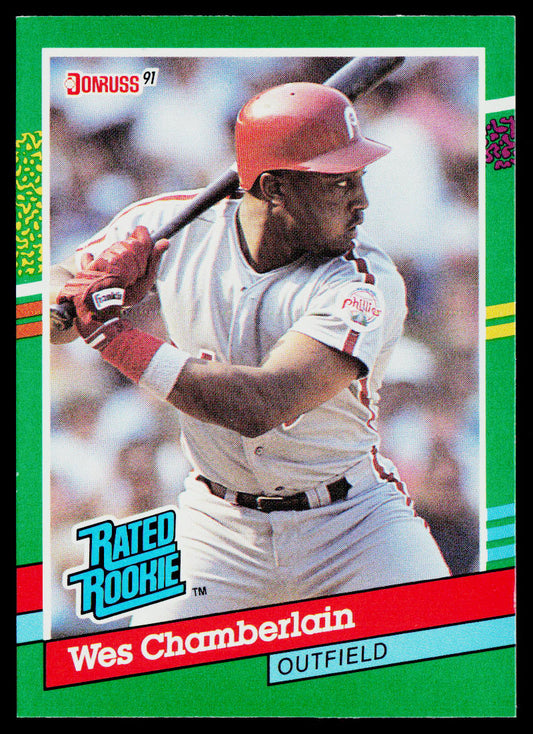 Wes Chamberlain 1991 Donruss #423 RC Philadelphia Phillies