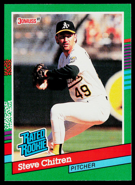 Steve Chitren 1991 Donruss #431 RC Oakland Athletics