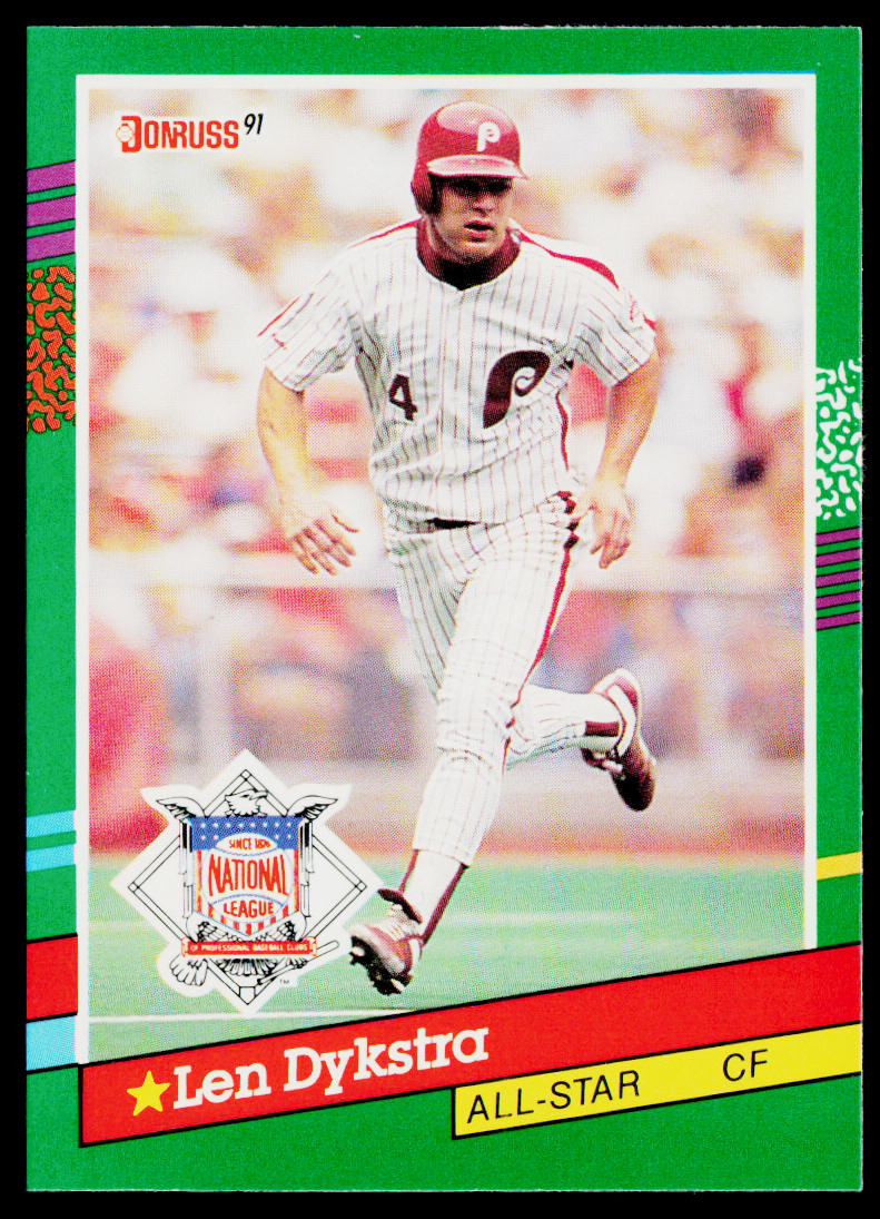 Len Dykstra 1991 Donruss #434 Philadelphia Phillies