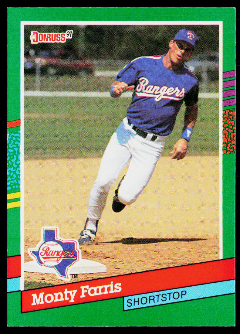 Monty Fariss 1991 Donruss #455b Texas Rangers