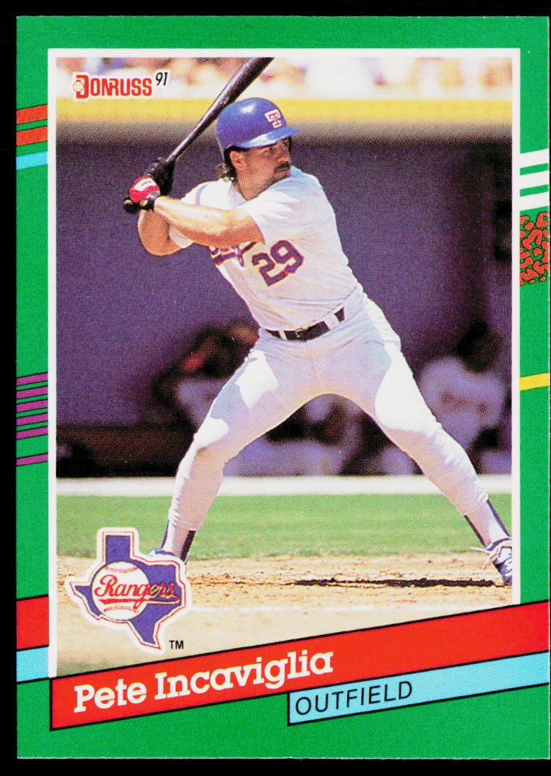 Pete Incaviglia 1991 Donruss #464b Texas Rangers